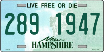 NH license plate 2891947