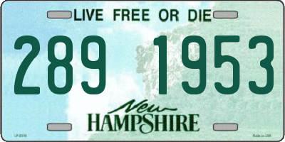 NH license plate 2891953