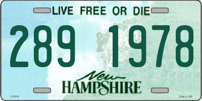 NH license plate 2891978