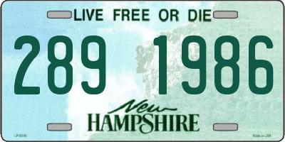 NH license plate 2891986