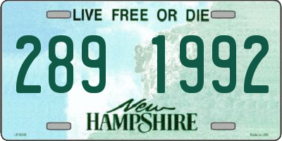 NH license plate 2891992