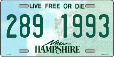 NH license plate 2891993