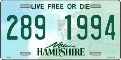 NH license plate 2891994