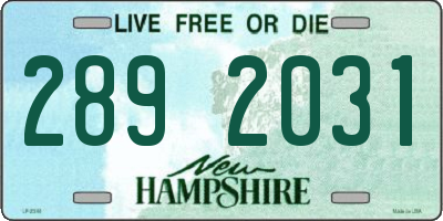 NH license plate 2892031