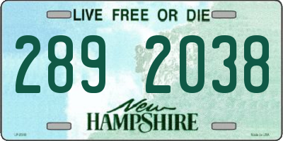 NH license plate 2892038