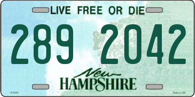 NH license plate 2892042