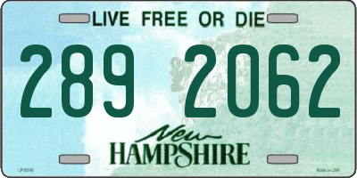 NH license plate 2892062