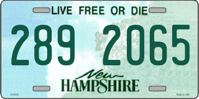 NH license plate 2892065