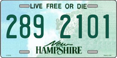 NH license plate 2892101