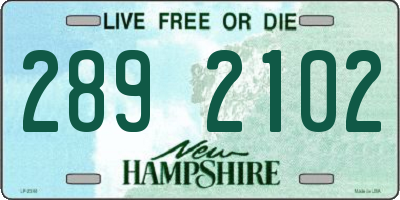 NH license plate 2892102