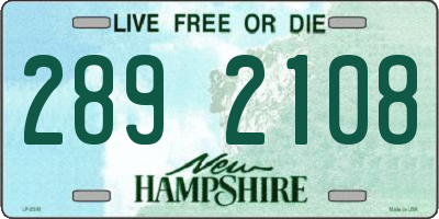 NH license plate 2892108