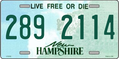 NH license plate 2892114