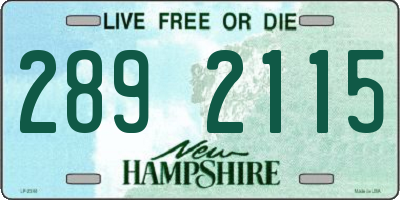 NH license plate 2892115