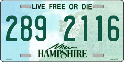 NH license plate 2892116