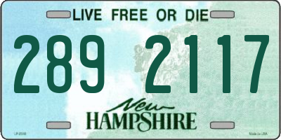 NH license plate 2892117