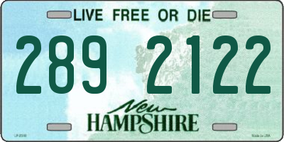 NH license plate 2892122