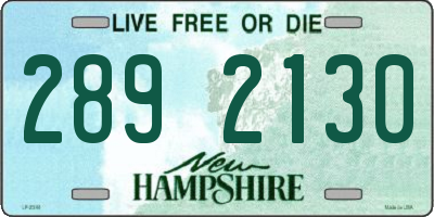 NH license plate 2892130