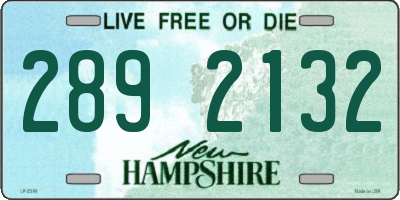 NH license plate 2892132