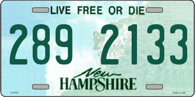 NH license plate 2892133