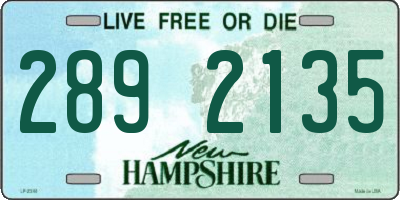 NH license plate 2892135