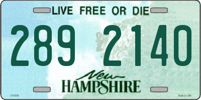 NH license plate 2892140