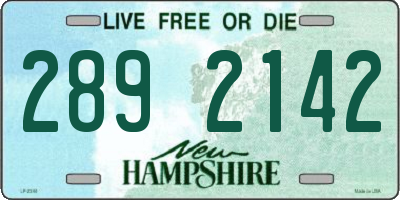NH license plate 2892142