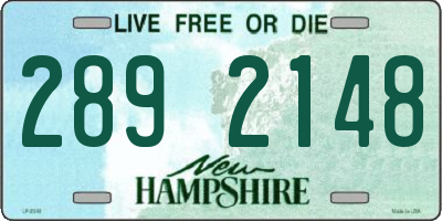 NH license plate 2892148