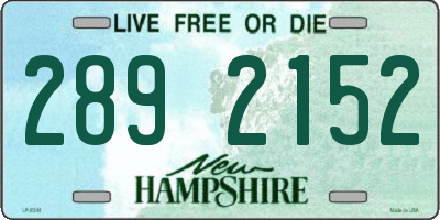 NH license plate 2892152