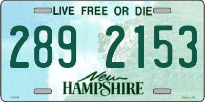 NH license plate 2892153