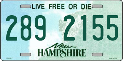 NH license plate 2892155