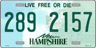 NH license plate 2892157