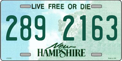 NH license plate 2892163