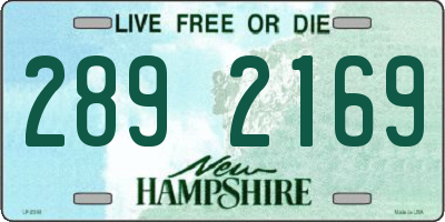 NH license plate 2892169