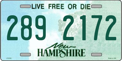 NH license plate 2892172