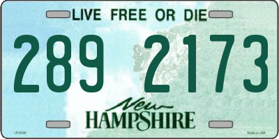 NH license plate 2892173