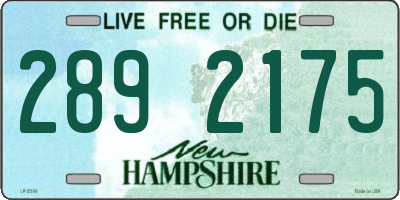 NH license plate 2892175