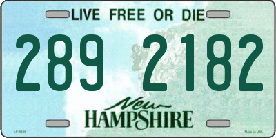 NH license plate 2892182