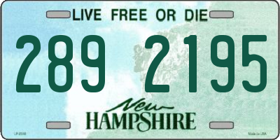 NH license plate 2892195
