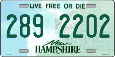 NH license plate 2892202
