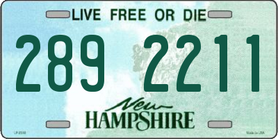 NH license plate 2892211
