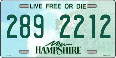 NH license plate 2892212
