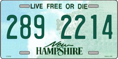 NH license plate 2892214