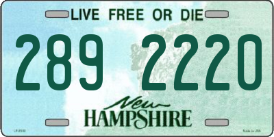 NH license plate 2892220