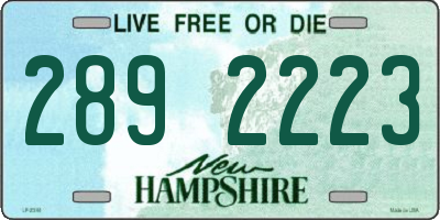 NH license plate 2892223