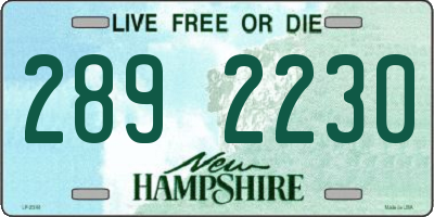 NH license plate 2892230