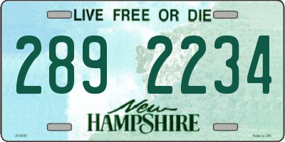 NH license plate 2892234