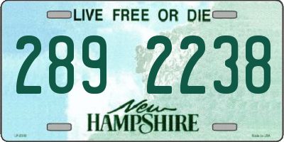 NH license plate 2892238