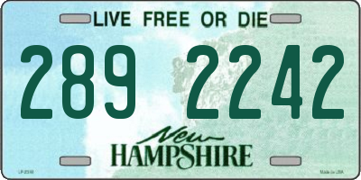 NH license plate 2892242