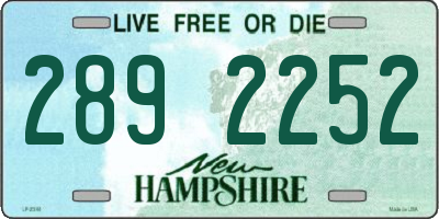 NH license plate 2892252