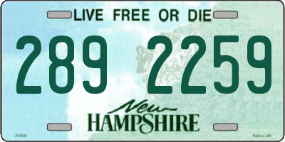 NH license plate 2892259